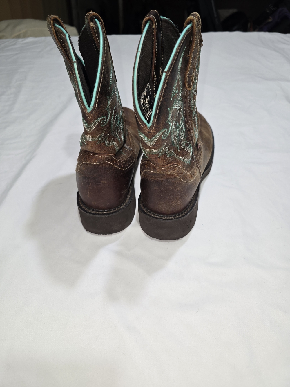 Justin Gypsy L2900 Women’s Brown Turquoise Leather Western Cowboy Boots - Picture 2 of 6